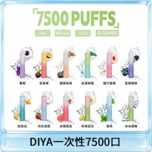 DIYA叮啞7500口拋棄式大容量一次性電子煙3%